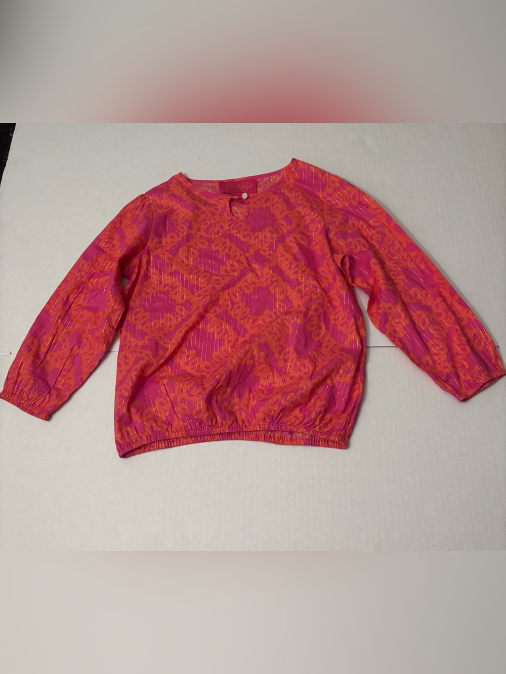 Lilly Pulitzer Jubilee Cotton Top Girls Size 10